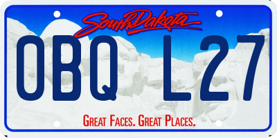 SD license plate 0BQL27