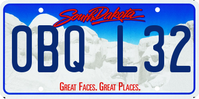 SD license plate 0BQL32