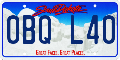 SD license plate 0BQL40