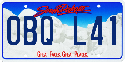 SD license plate 0BQL41
