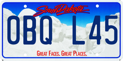 SD license plate 0BQL45