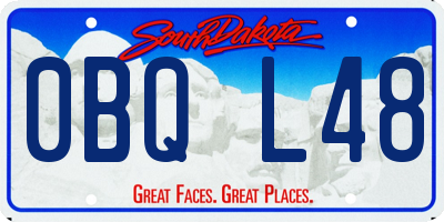 SD license plate 0BQL48