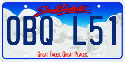 SD license plate 0BQL51