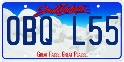 SD license plate 0BQL55