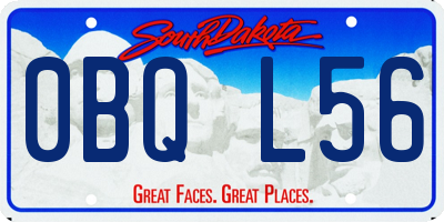 SD license plate 0BQL56