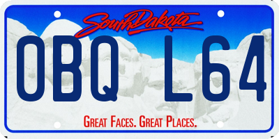 SD license plate 0BQL64
