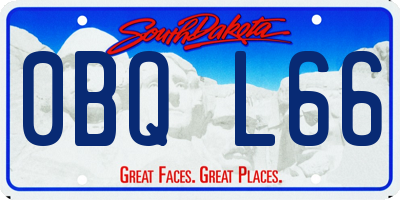 SD license plate 0BQL66