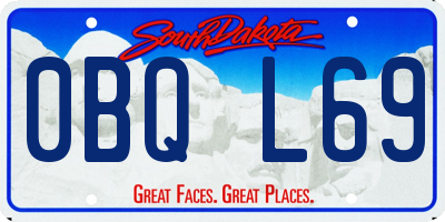 SD license plate 0BQL69