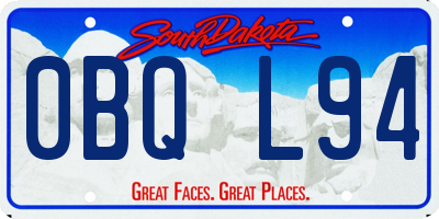 SD license plate 0BQL94