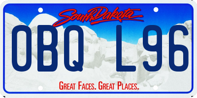 SD license plate 0BQL96