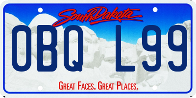 SD license plate 0BQL99
