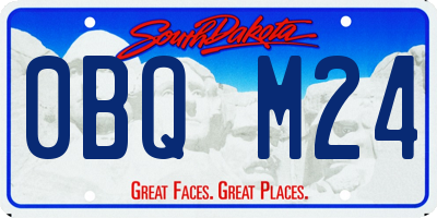 SD license plate 0BQM24