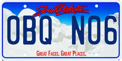 SD license plate 0BQN06