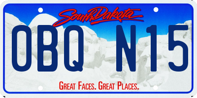SD license plate 0BQN15