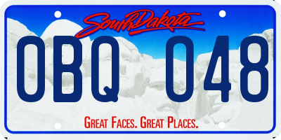SD license plate 0BQO48