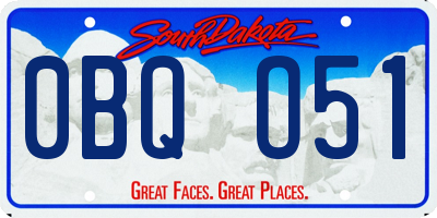 SD license plate 0BQO51
