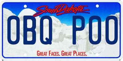 SD license plate 0BQP00