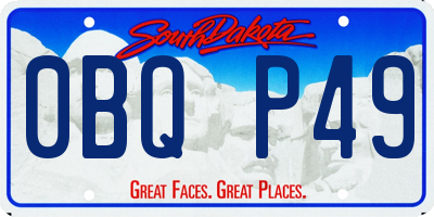 SD license plate 0BQP49