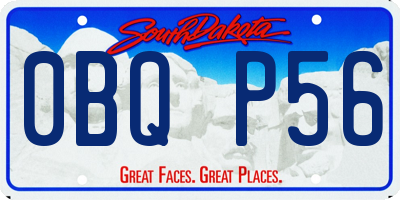 SD license plate 0BQP56