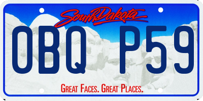 SD license plate 0BQP59