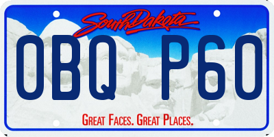 SD license plate 0BQP60