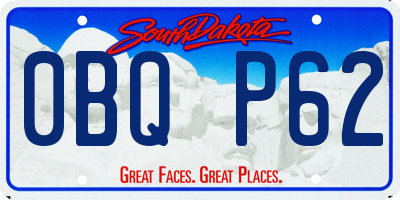 SD license plate 0BQP62