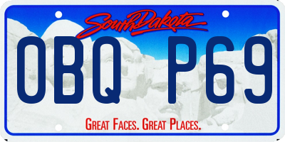 SD license plate 0BQP69