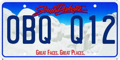 SD license plate 0BQQ12