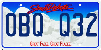 SD license plate 0BQQ32