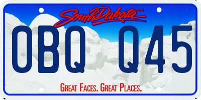 SD license plate 0BQQ45