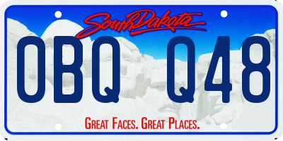 SD license plate 0BQQ48
