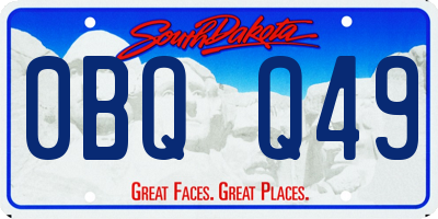 SD license plate 0BQQ49