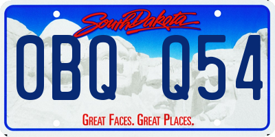 SD license plate 0BQQ54