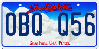 SD license plate 0BQQ56