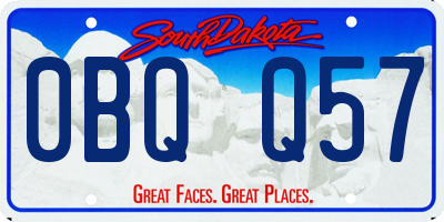 SD license plate 0BQQ57