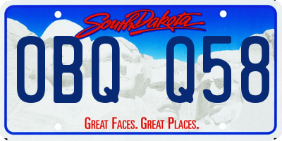SD license plate 0BQQ58