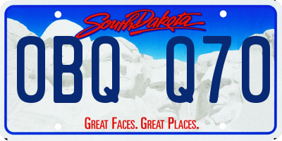 SD license plate 0BQQ70