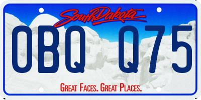 SD license plate 0BQQ75