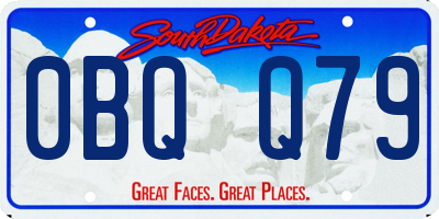SD license plate 0BQQ79