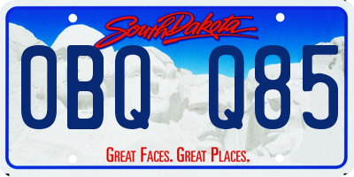 SD license plate 0BQQ85