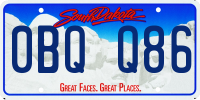 SD license plate 0BQQ86