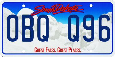 SD license plate 0BQQ96