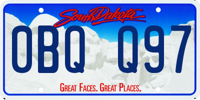SD license plate 0BQQ97