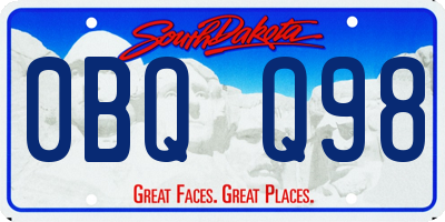 SD license plate 0BQQ98