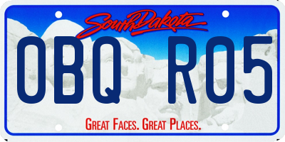 SD license plate 0BQR05