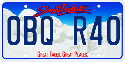 SD license plate 0BQR40