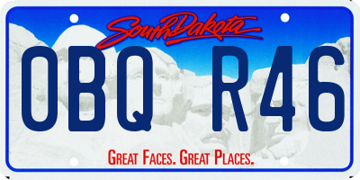 SD license plate 0BQR46