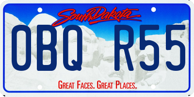 SD license plate 0BQR55