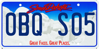 SD license plate 0BQS05