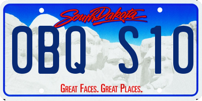 SD license plate 0BQS10